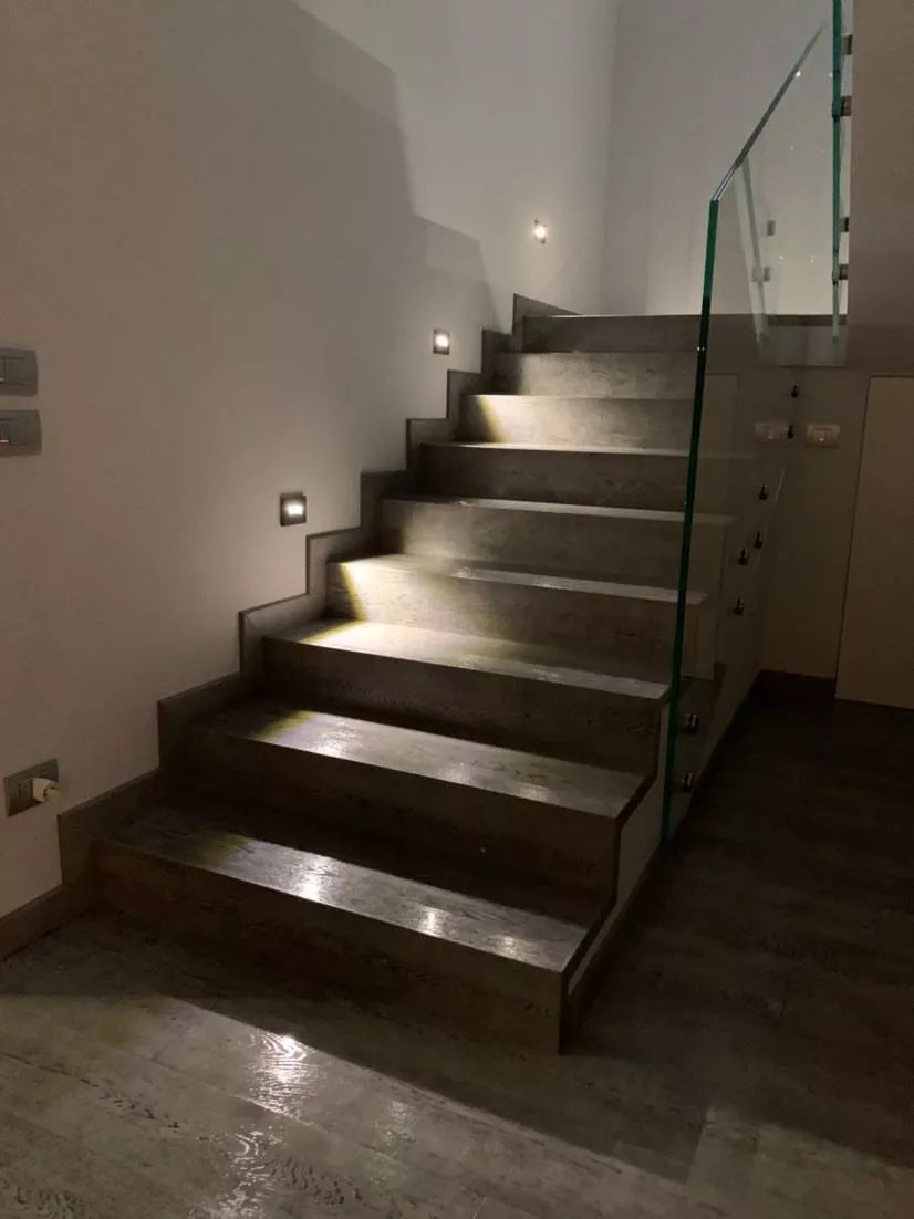 Oprawa schodowa IP65 do puszki podtynkowej 503 (brak w zestawie) zintegrowana dioda LED CCT IP65 3W 290LM wykończenie białe, antracytowe lub corten BREN